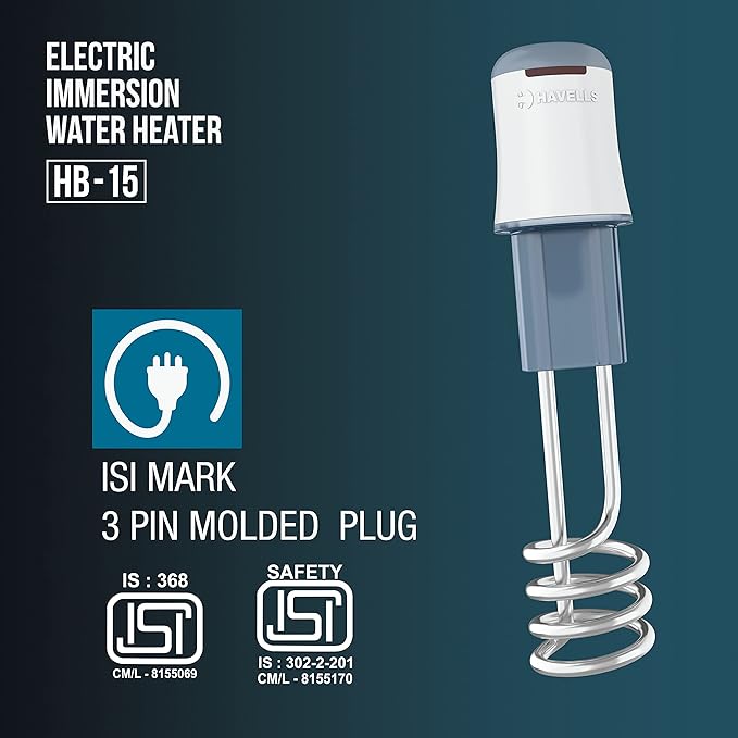 Havells 1500W Electric Immersion Water Heater, 2 year warrenty